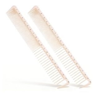 2-Pack Professional Barber Combs with Ruler, Anti-Static Hair Cutting Combs