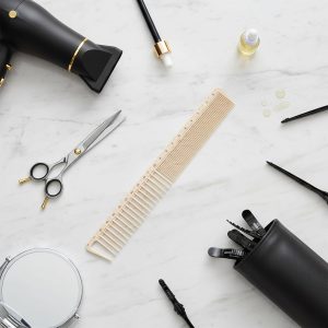 2-Pack Professional Barber Combs with Ruler, Anti-Static Hair Cutting Combs
