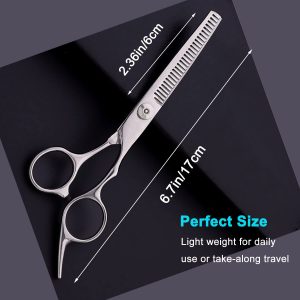 Hair Thinning Shears 6.7″ with Adjustable Tension Screw & Wipe Cloth