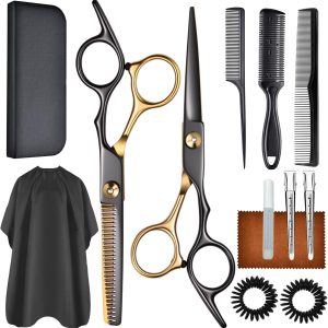 13 PCS Professional Hair Cutting Scissors Kit, 6.5 Inches for Men/Women/Kids/Salon & Home