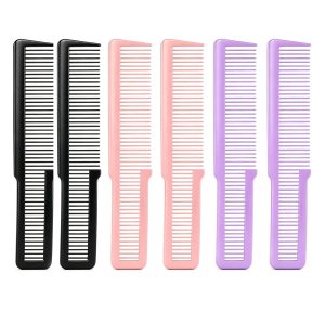 6-Piece Hair Cutting Comb Set – Professional Fine Tooth, All-Purpose Styling Combs for Home & Salon (Black, Purple, Pink)