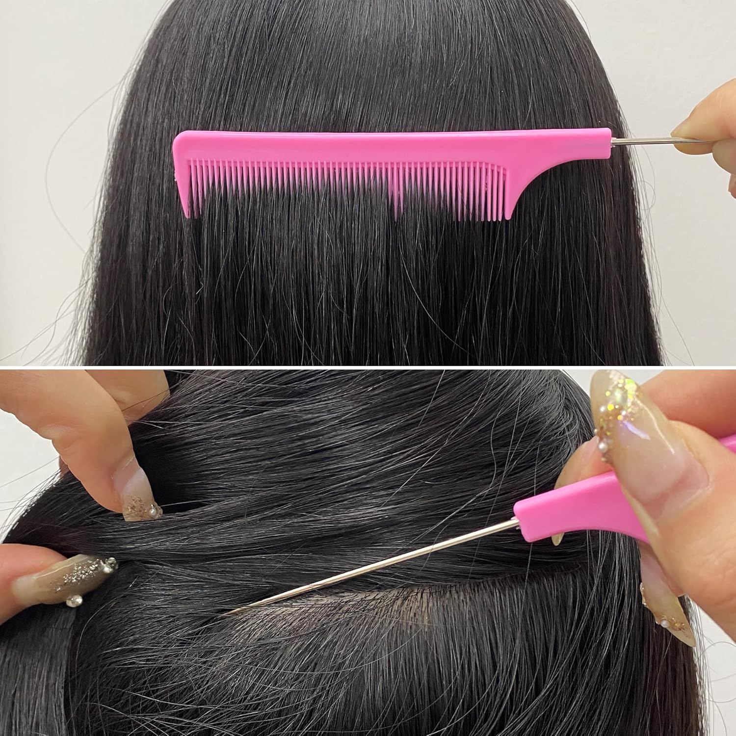 Rat Tail Comb Set 20 PCS – Fine Tooth Parting & Braiding Combs, Stainless Steel, Heat Resistant - Image 3