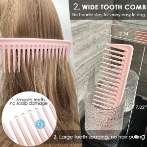 6-Piece Hair Comb Set – Large Wide Tooth, Fine Tooth & Rat Tail Comb