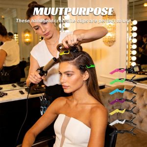 Rat Tail & Parting Combs with 7 Styling Clips, 3 Metal Teasing Combs