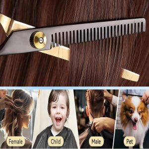 13 PCS Professional Hair Cutting Scissors Kit, 6.5 Inches for Men/Women/Kids/Salon & Home